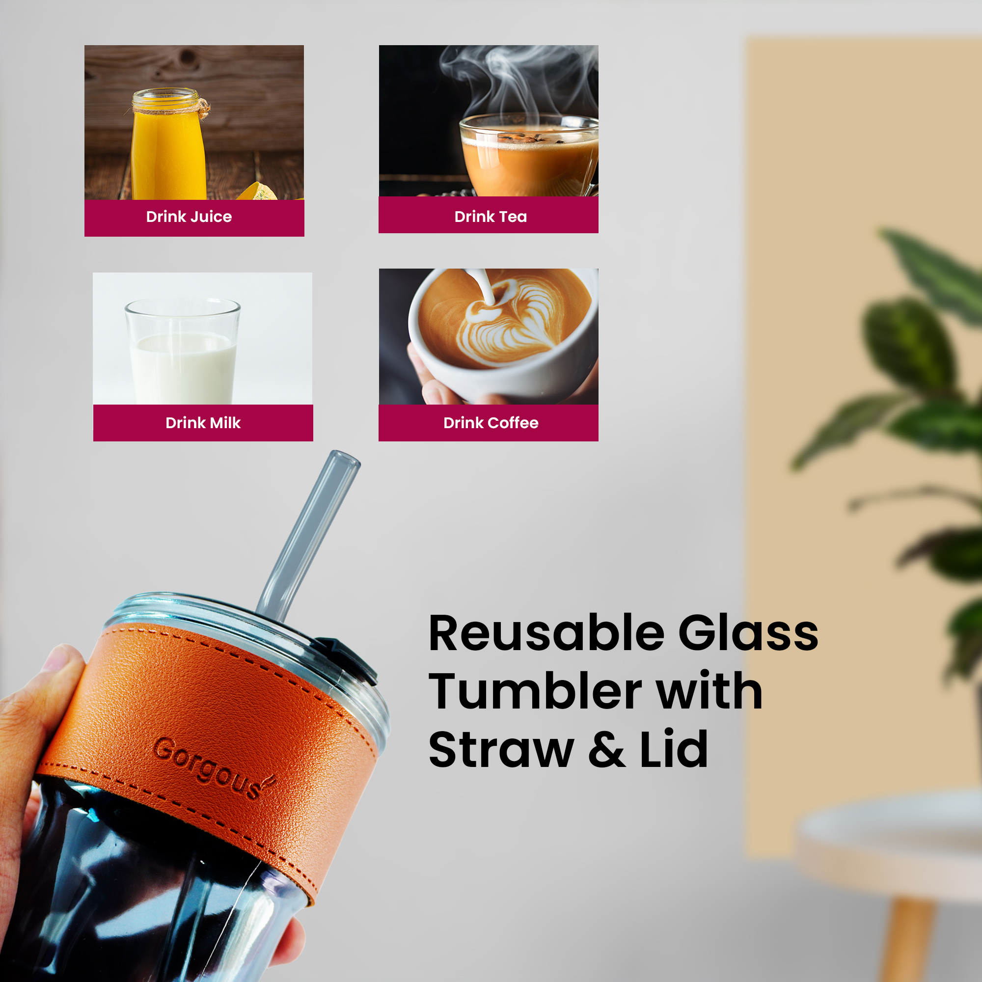 gifteuo glass tumbler